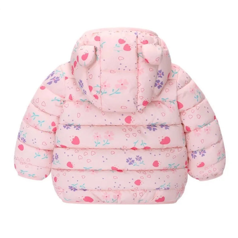 Kinder Jungen Baby Mit Kapuze Leichte Daunenjacken Warme Oberbekleidung Herbst Kinder Mädchen Mäntel Cartoon Dinosaurier Druck Freizeitkleidung