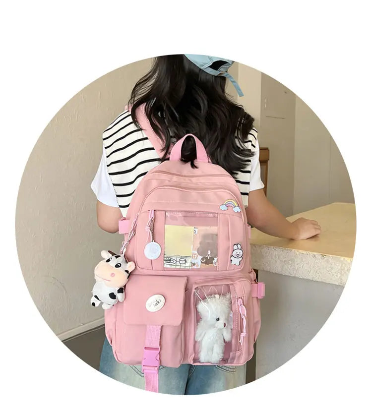 Cute Nylon Student Backpack
