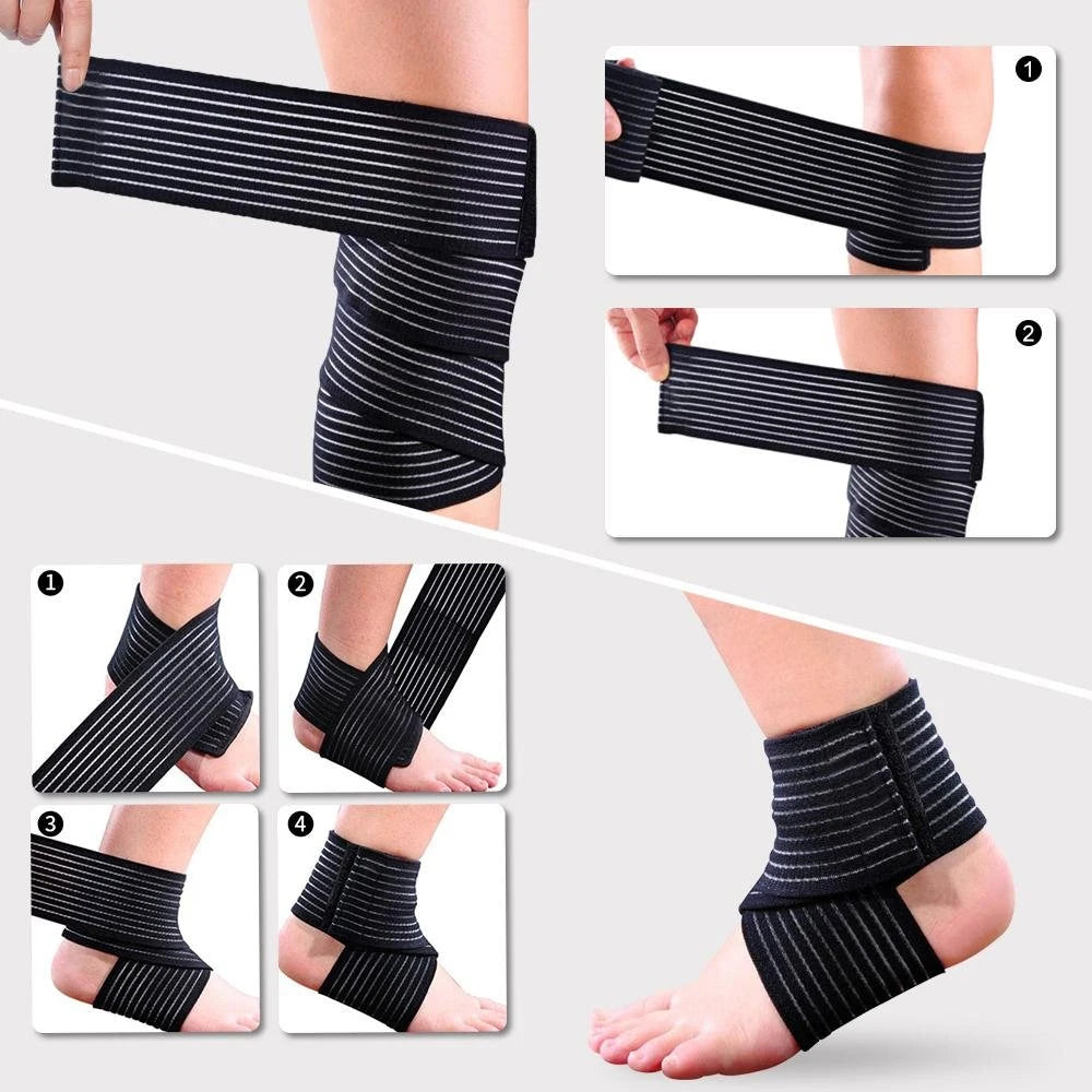 Ganzkörper-Knie- und Ellbogenstützbandage, 40-300 cm |   Verstellbarer Gurt für Sport, Fitness und Gymnastik |   Handgelenk- und Knöchelschmerz-Linderungsbandage