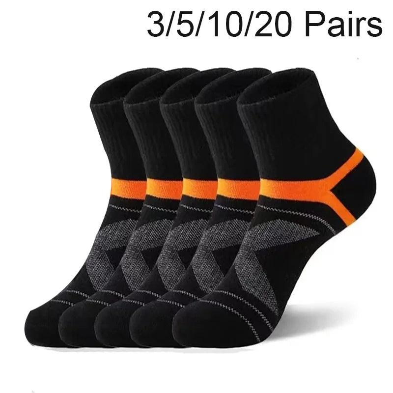 3/5/10/20 Paar Lot Herrensocken Schwarze Sportsocken Casual Run Herbst Winter Hochwertige atmungsaktive Herrensocken