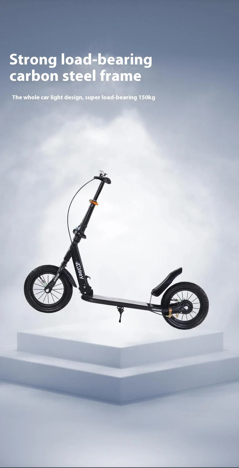 Handbremsroller für Erwachsene für Jugendliche zur Arbeit, großes Rad, zweirädriger, faltbarer Urban Campus-Mobilitätsroller, heiß neu