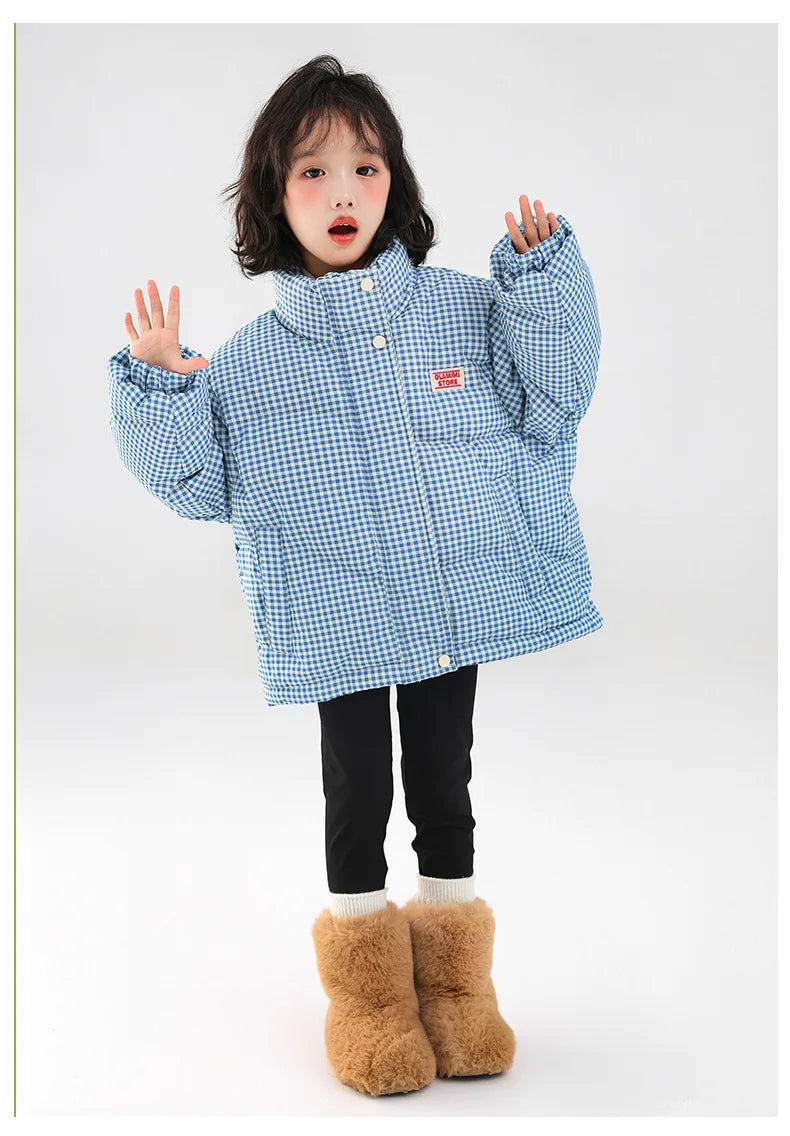 Kinder Verdicken Mantel Mädchen Warme Parka Winter Baumwolle Gefütterte Jacken Herbst Kinder Lange-sleeve Oberbekleidung Teen Zipper Tops 5-14Y