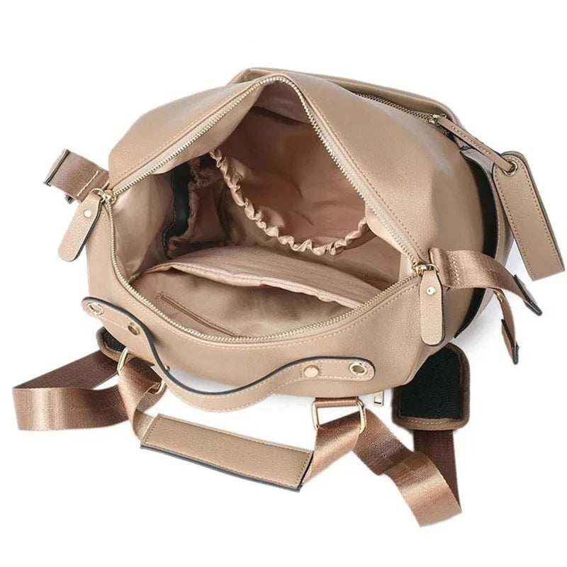 Mama Tasche Pu Mama Rucksack Mutter Baby Haut Leder Doppel Schulter Tasche Baby Windel Tasche Baby Reise Lagerung Tasche Kinderwagen Tasche