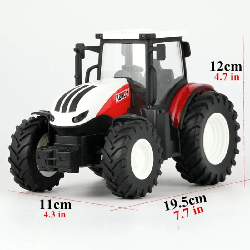 1/24 2,4G RC Bauer Auto Spielzeug Set für Kinder Fernbedienung Traktor Anhänger mit Lichtern Elektrische Bauernhof Fahrzeug Lkw kinder Geschenke