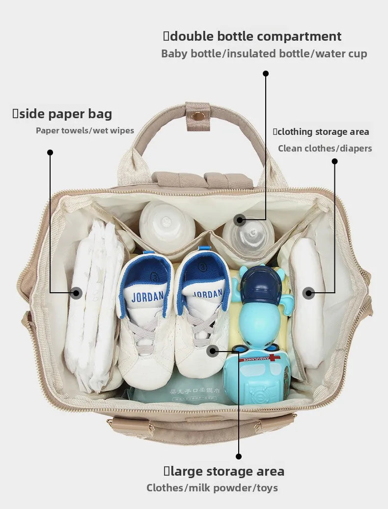 Rucksack für Mutter und Baby, großes Fassungsvermögen, leichte Baby-Aufbewahrungstasche für Mütter zum Ausgehen