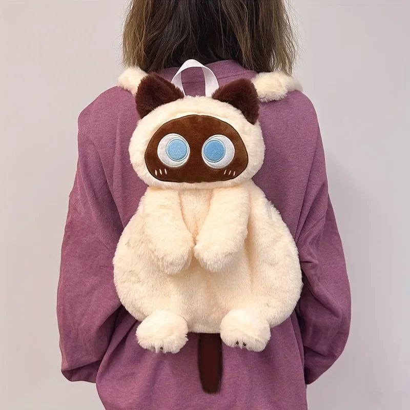 Plush Cat Shoulder Backpack