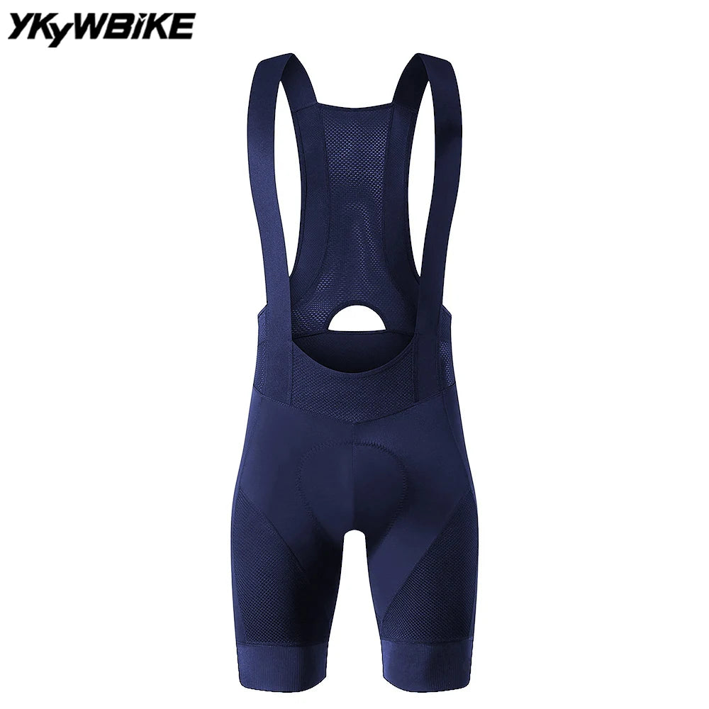 YKYWBIKE Radsport-Trägerhose für Herren Outdoor Rennrad-Sportunterwäsche mit Schwammpolsterung Fahrrad-Trägerhose Herren-Radsportbekleidung MTB-Shorts