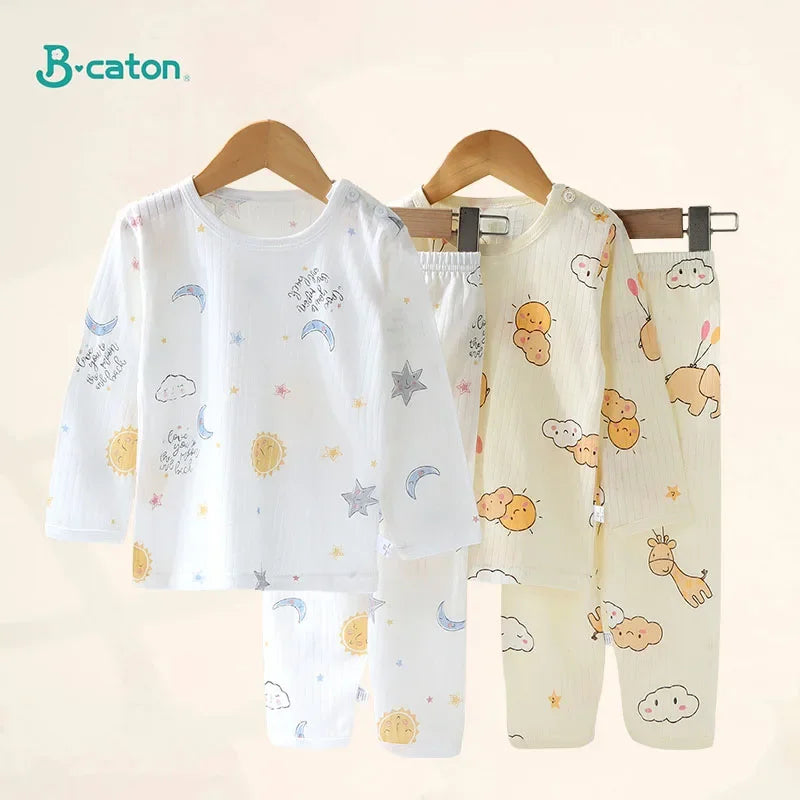 Baumwolle Kinder Kleidung Kinder Pyjama Sets Hause Nachtwäsche kinder Kleidung Junge Mädchen Herbst winter T-shirt Tops Hosen Anzüge