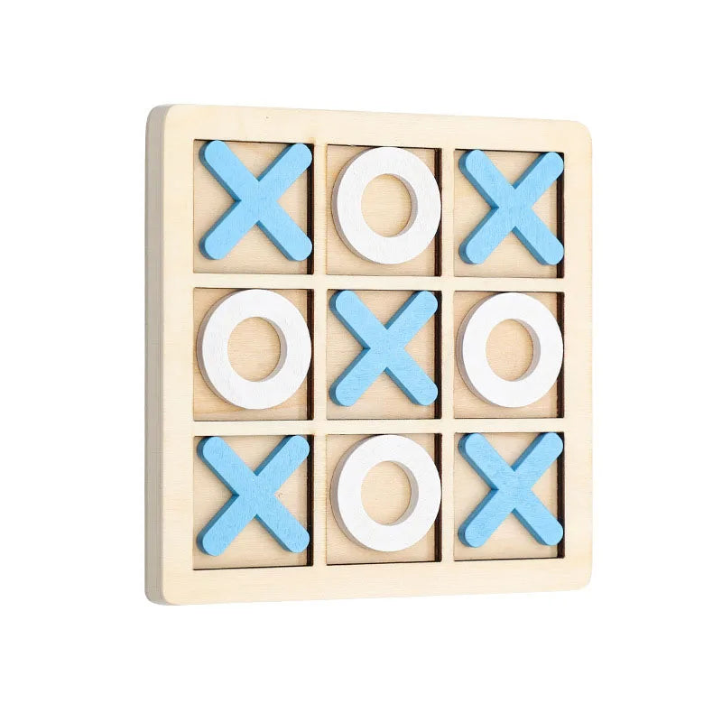 Montessori XO Schach Puzzle 3D Geometrische Formen Brettspiele Für Kinder Kinder Pädagogisches Holz Spielzeug