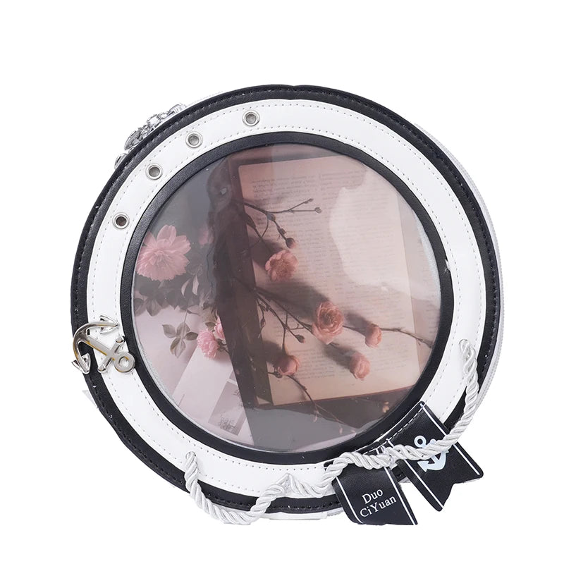 2025 neue süße Y2k ästhetische Umhängetaschen Frauen Kawaii Mode lässig Rucksäcke trendige transparente Reise Umhängetasche Ita Taschen