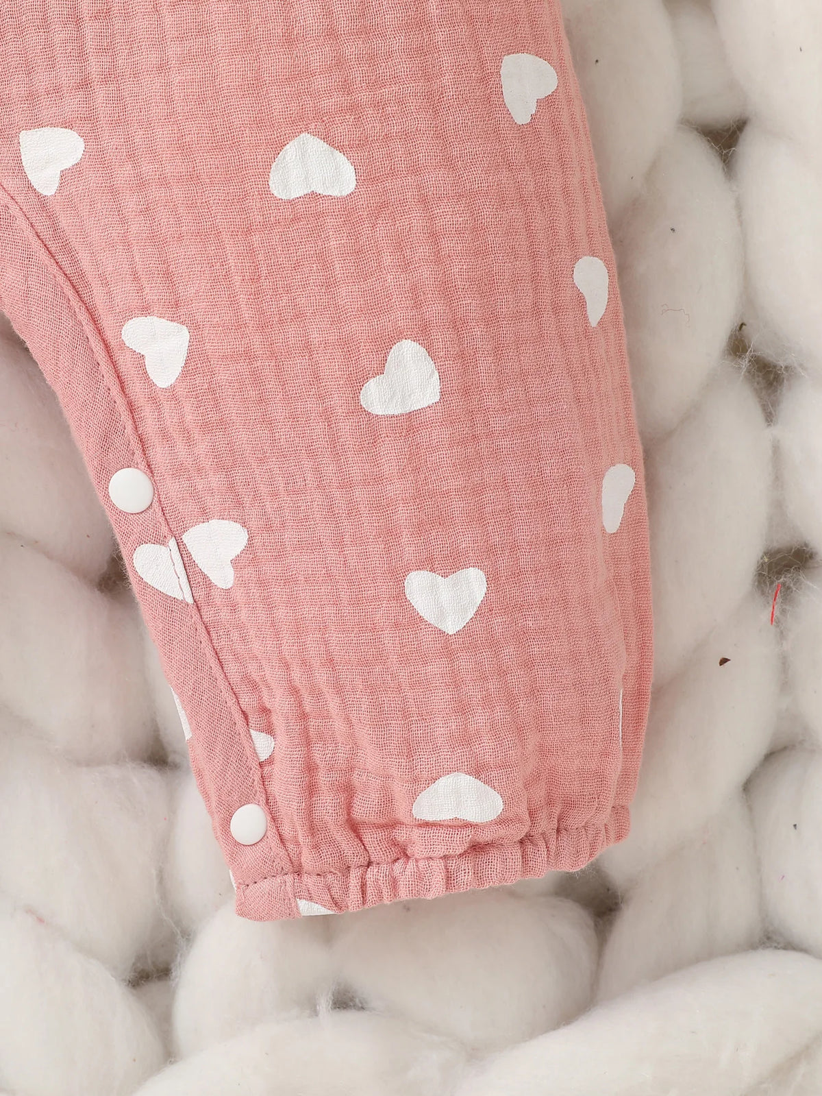 Baby Mädchen Sommer Langarm Druck Liebe mit Schleife für lässigen täglichen Baumwolloverall