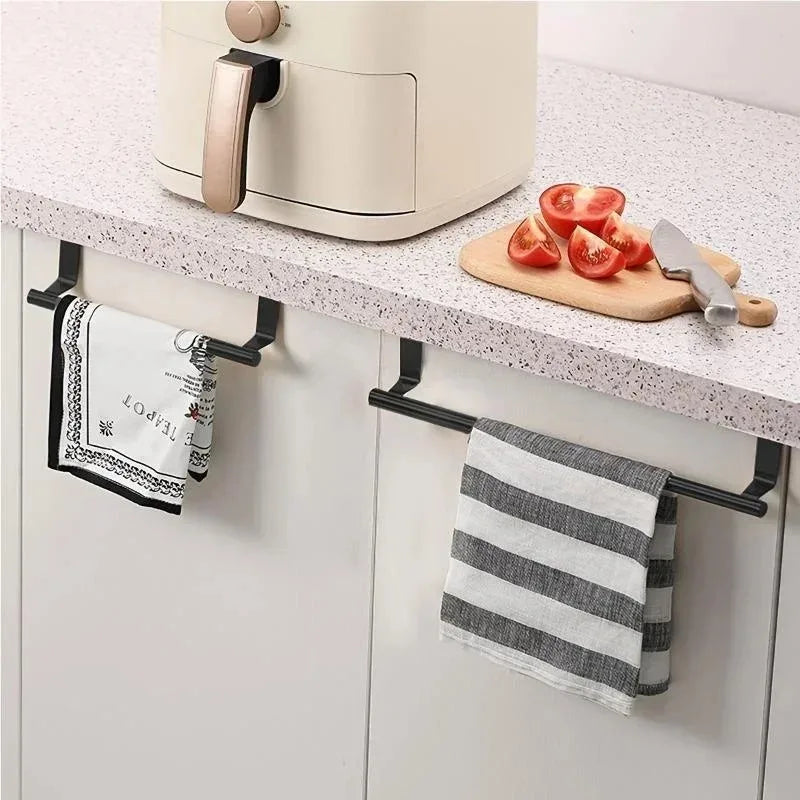 Over-the-Door Towel Rack, Stainless Steel Towel Bar, Storage Organizer for Bathroom, Kitchen, Cabinet Door, Hanging Towel Holder