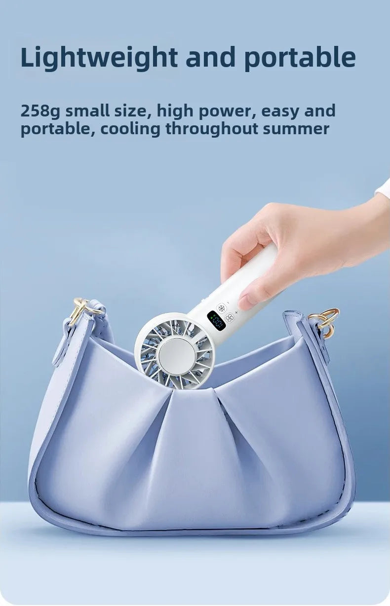 Eiskompressen-Hochgeschwindigkeits-Kühlventilator, tragbare USB-Akku-Ventilatoren, faltbarer Mini-Ventilator für Reisen, Camping, Outdoor