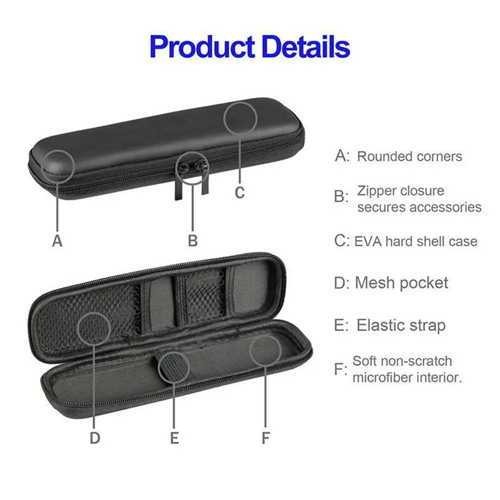 Schwarz EVA Hard Shell Stylus Stift Federmäppchen Halter Kopfhörer Mesh Lagerung Organizer Bleistift Reißverschluss Fall Schulbedarf