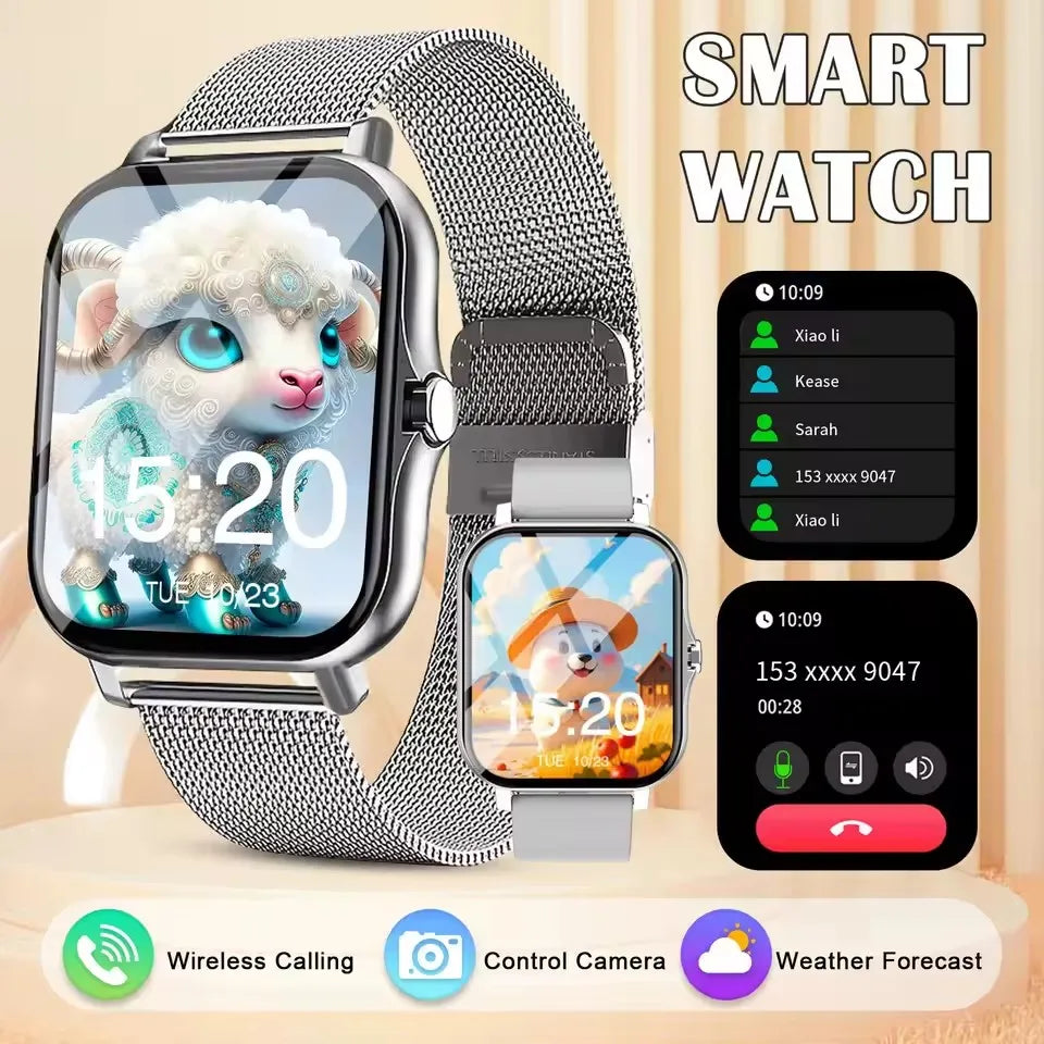 2026 Neue Multifunktionale Smartwatch für Männer & Frauen Bluetooth-Verbundenes Telefon Musik Fitness Sport Armband Schlafüberwachung Uhr HW12