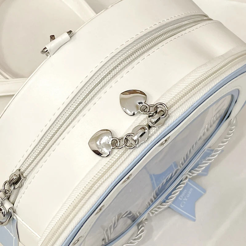 2025 neue süße Y2k ästhetische Umhängetaschen Frauen Kawaii Mode lässig Rucksäcke trendige transparente Reise Umhängetasche Ita Taschen
