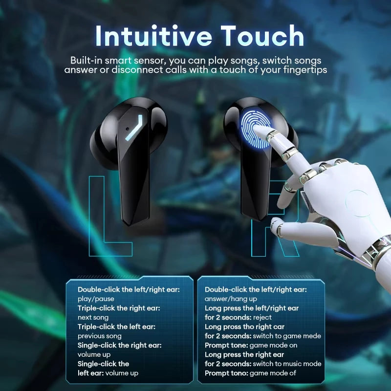 Neue Lenovo XT53 Wireless Upgrade Bluetooth 5.4 Kopfhörer LED Digital Display Wasserdichte Kopfhörer Gaming Ohrhörer mit geringer Latenz