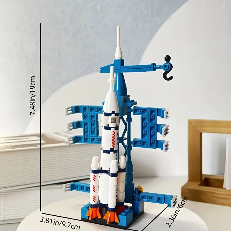 Weltraum-Raketen-Baukasten STEM Lehrreiches DIY-Puzzle 3D-Montagemodell Konstruktionsspielzeug für Kinder Jungen Mädchen Schulgeschenk