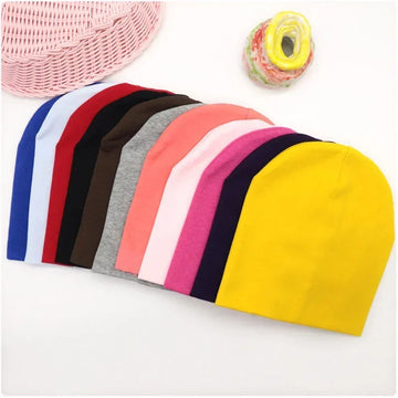 6M-3Y Baby Strickmütze und Schal Set Einfarbig Baumwolle Hip-Hop Beanie Warme Kleinkind-Mütze für Jungen Mädchen Frühling Herbst Winter
