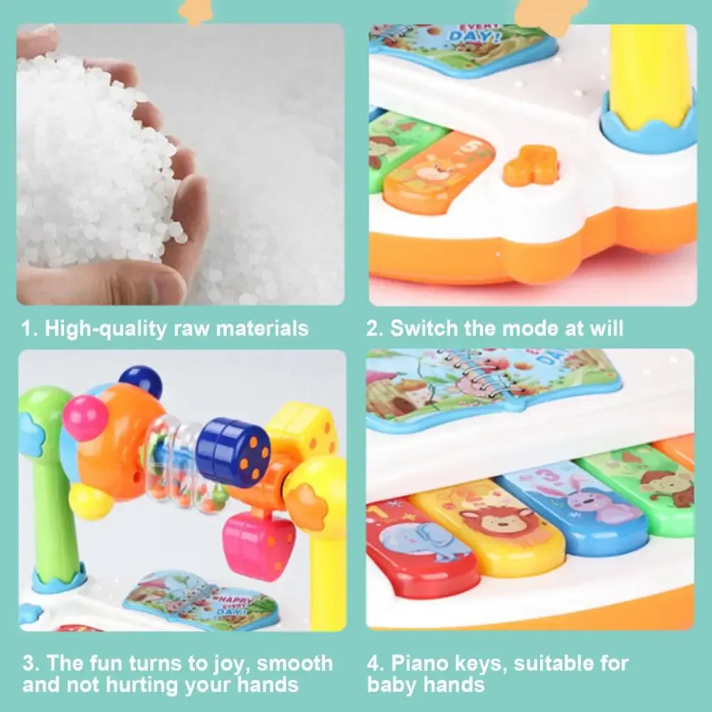 Kinder Rotierende Musik Klavier Tastatur mit Licht Sound Baby Klavier Spielzeug Musik Spielzeug für Kleinkinder Frühe Pädagogische Musik Spielzeug Geschenke