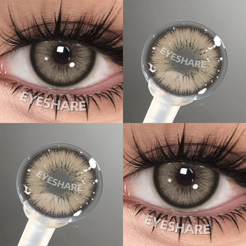 EYESHARE Beliebte farbige Kontaktlinse für Augen, schwarze Linse, Augenmode, braune Schönheit, farbige Schüler, graues Kontakt-blaues Augen-Make-up