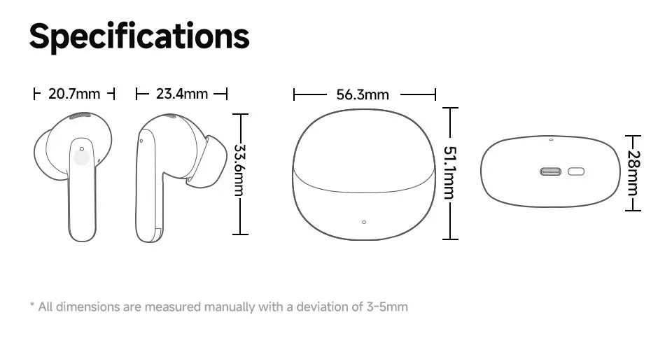 QCY MeloBuds Pro Adaptive Hybrid Active Noise Cancelling Kabellose Ohrhörer 46 dB Bluetooth 5.3 LDAC Hi-Res Audio 34H Ohrhörer Bequeme Passform