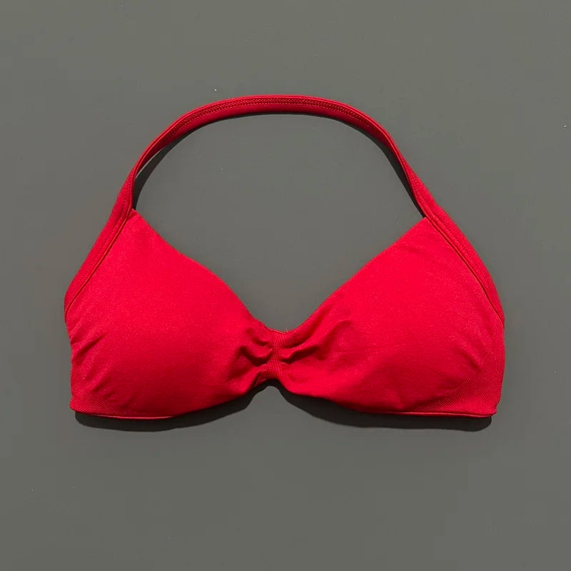 Sport-BH mit Trägern, Yoga-Unterwäsche, Damen-Gymnastik-Top, Lauftraining, rückenfreier BH, hohe Unterstützung, aktive Kleidung, Fitness, Workout, Neckholder