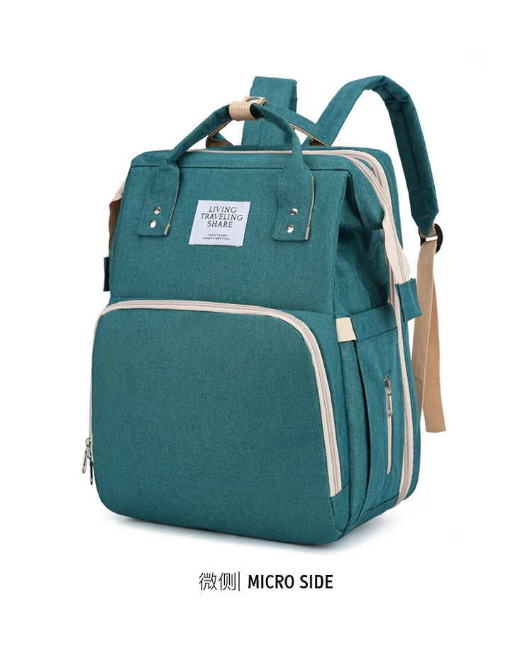 Mama Wickeltaschen Babybett Mutter Große Kapazität Windel Milchflasche Rucksäcke mit Wickelunterlage Praktische Baby-Stilltaschen Geschenk