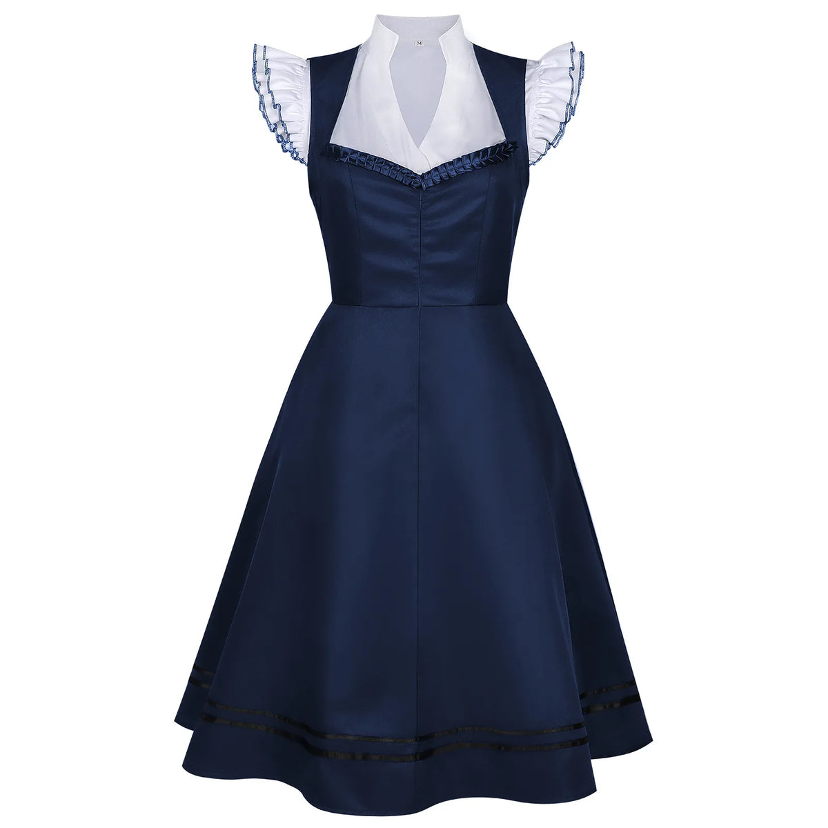 Damen-Dirndlkleid im mittelalterlichen Stil, deutsches Oktoberfest- und bayerisches Kleid mit Oberteil und Schürze, Kostüm für Halloween, Übergrößenkleid