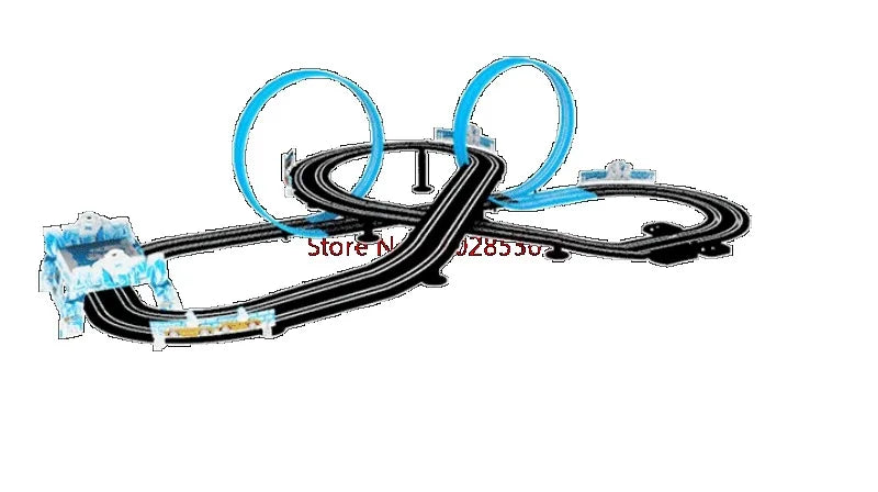 Sonic Storm Elektrische Eisenbahn Track Spielzeug Set Doppel Fernbedienung Auto Racing Track Autorama Schaltung Voiture Spielzeug Für Junge Kinder