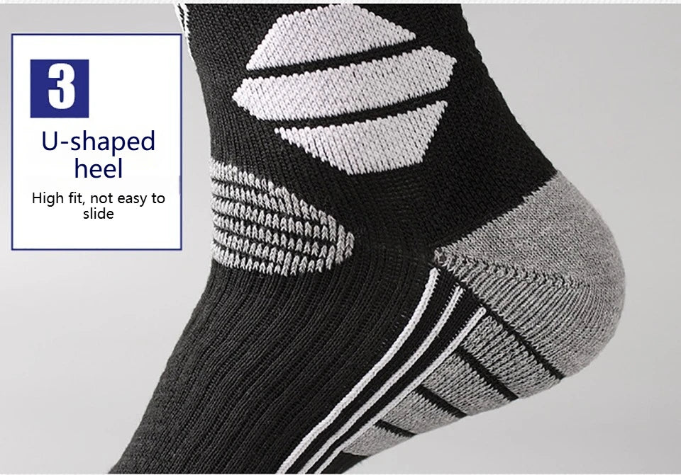 GTUBIKE 1 Paar warme Winter-Skistrümpfe, verdickende Wandersocken für Damen und Herren, Anti-Kälte-Skifahren, Outdoor-Sportstrümpfe, Schnee
