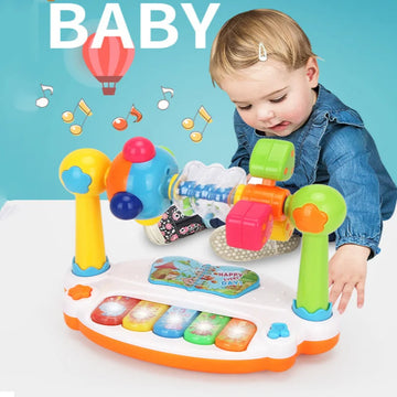 Kinder Rotierende Musik Klavier Tastatur mit Licht Sound Baby Klavier Spielzeug Musik Spielzeug für Kleinkinder Frühe Pädagogische Musik Spielzeug Geschenke