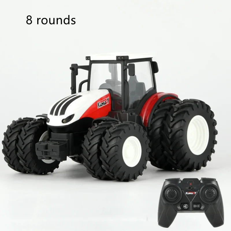 1/24 2,4G RC Bauer Auto Spielzeug Set für Kinder Fernbedienung Traktor Anhänger mit Lichtern Elektrische Bauernhof Fahrzeug Lkw kinder Geschenke