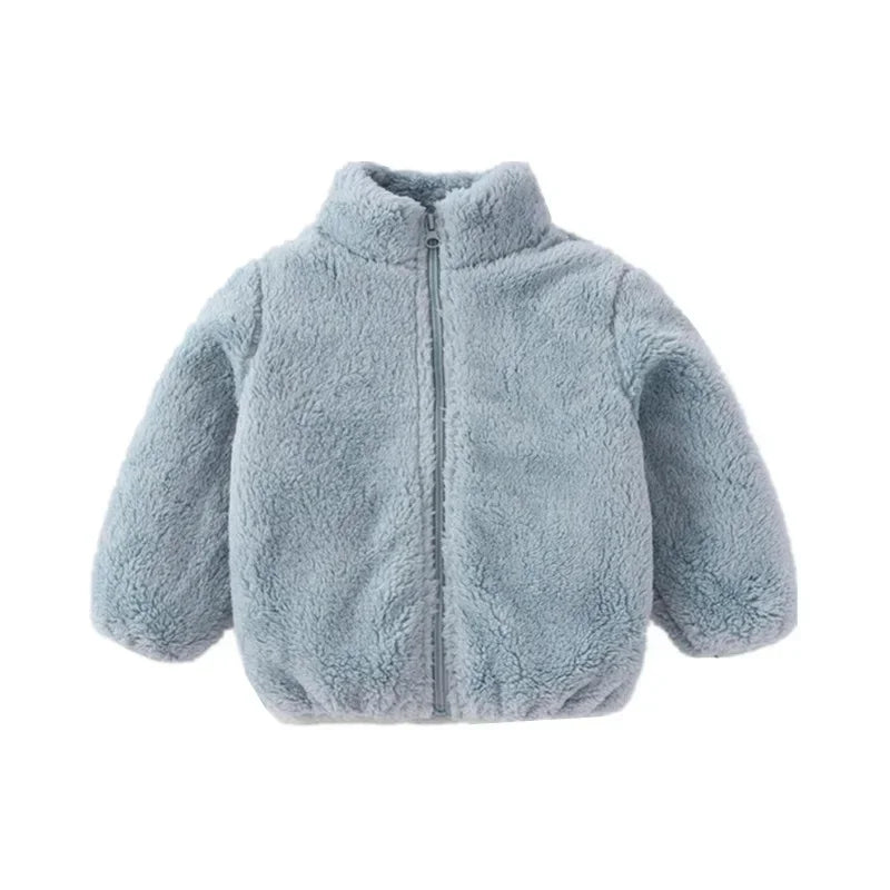 Rosa Mädchen-Jacken, Herbstmantel, Winter-Thermo-Fleecejacke für Kinder, 1, 2, 3, 4, 5 Jahre, Kindermäntel, warme koreanische Oberbekleidung