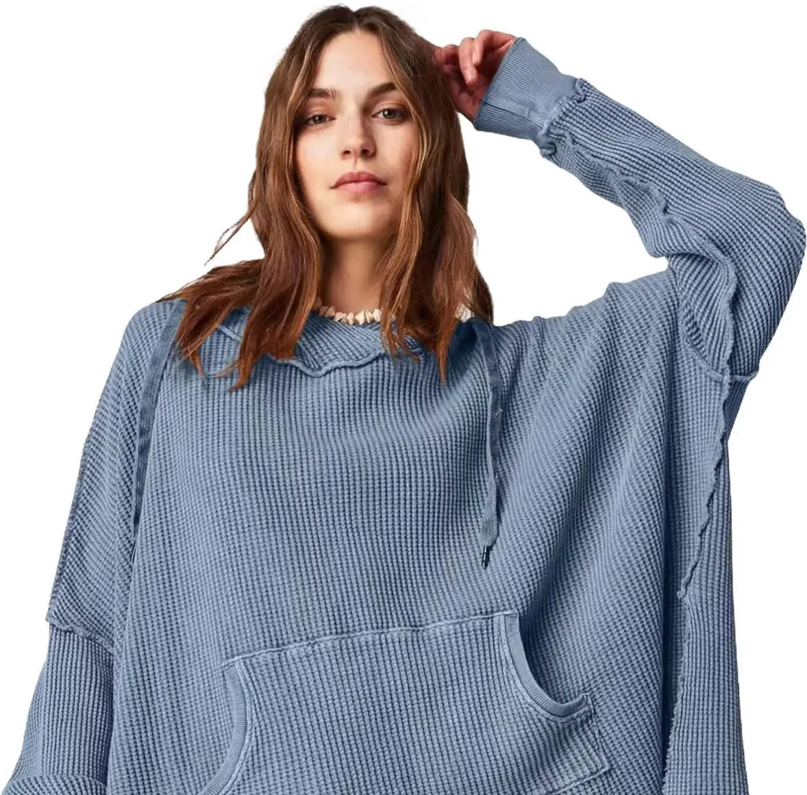 Extra große lose einfarbige Tasche modische vielseitige Pullover Pullover Herbst Mode neue Abbigliamento Donna Pull Hiver Femme