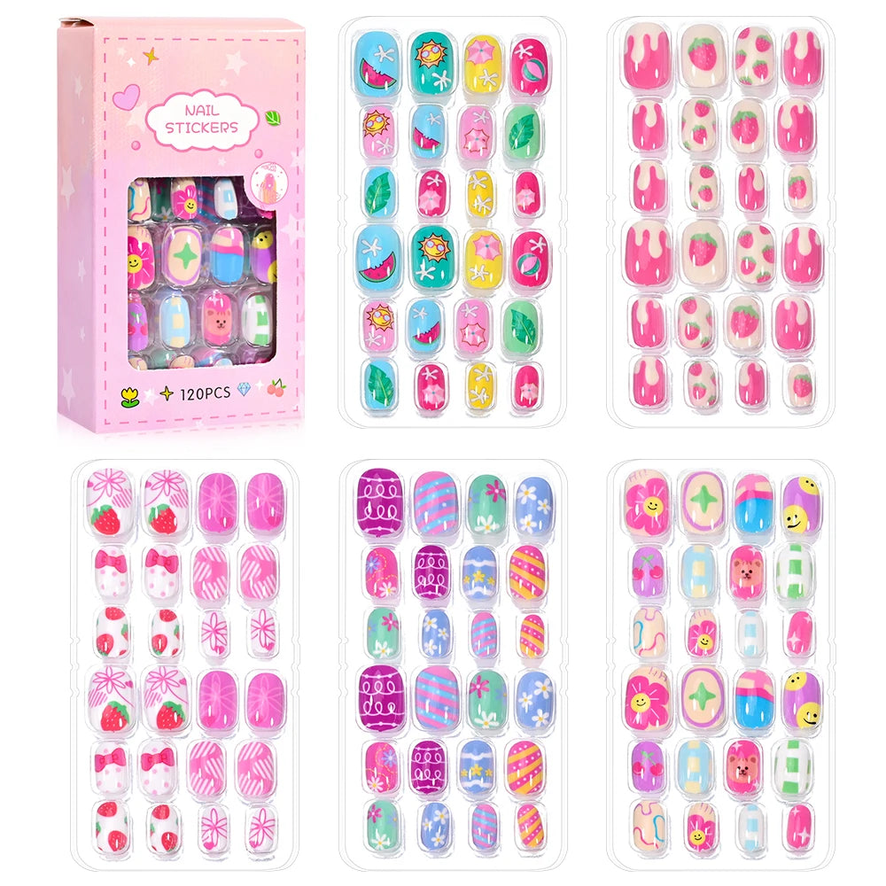 Kids Cartoon Press-On Nails