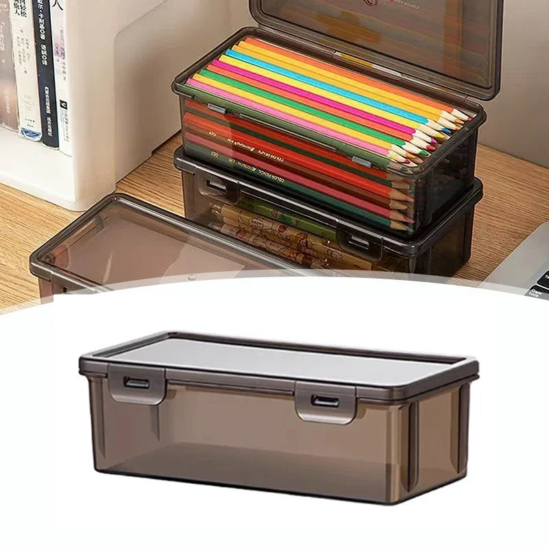 1 Stück durchscheinendes Federmäppchen, großes Fassungsvermögen, leicht, praktisch für Schulbedarf, Aufbewahrung, Stiftbox, Organizer-Box