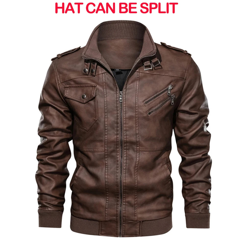 KB Neue männer Leder Jacken Herbst Casual Motorrad PU Jacke Biker Leder Mäntel Marke Kleidung EU Größe SA722