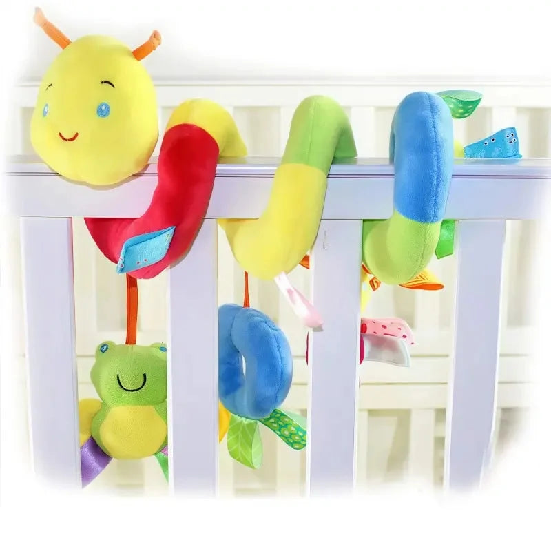 Autositzspielzeug für Babys, Spiral-Aktivitätsspielzeug, hängende Rassel, Plüschspielzeug zum Aufhängen am Kinderwagen, sensorisches Spielzeug für Neugeborene, Geschenk für Neugeborene