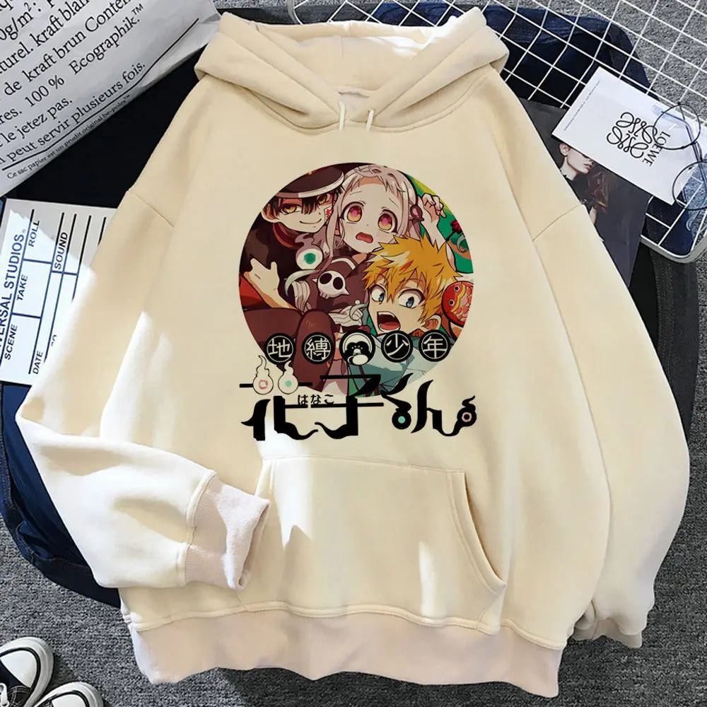 Toilettengebundener Hanako-Kun-Hoodie im modernen Stil, jugendliche Kleidung für Teenager, Athleisure-Manga-Hoodie, trendige Winter-Freizeitkleidung