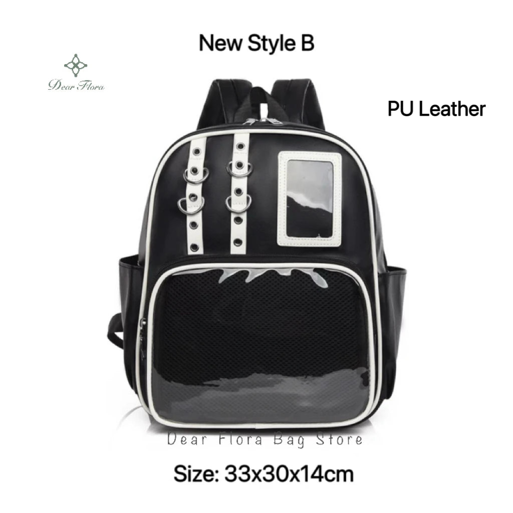 Y2K Nette Mini Rucksack Frauen Kawaii Ita Tasche Süße Mädchen Transparent Rucksack DIY Persönlichkeit Display Rucksack Lolita Schulter Tasche