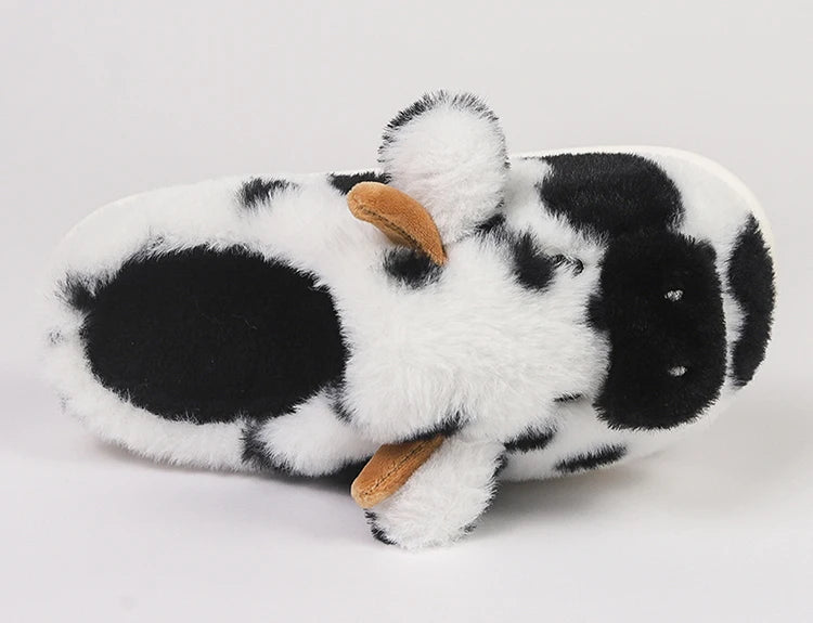 Cute Cow Plush Slippers