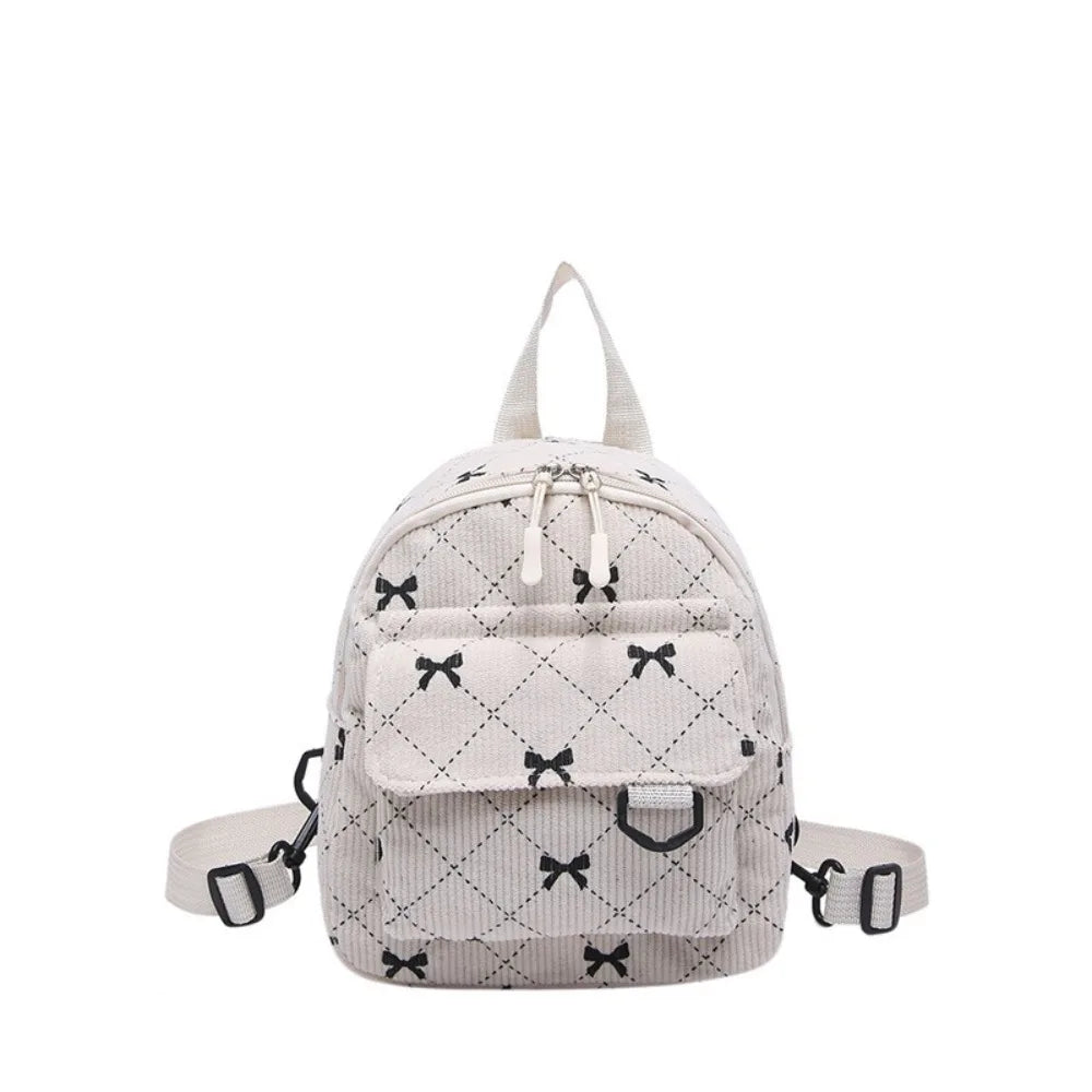 Mini Rucksack Süße Bowknot Gedruckt Schulter Tasche Reise Kosmetische Lagerung Tasche Koreanische Ins Student Bookbags Casual Rucksack