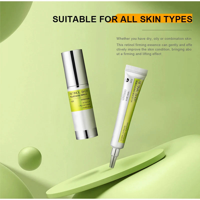 Retinol Shot Augencreme Anti-Aging-Augenserum für Augenringe Falten Feuchtigkeitsspendende Essenz Straffende Behandlung Sanftes Vitamin-C-Serum