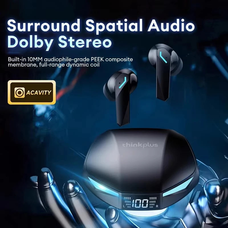 Neue Lenovo XT53 Wireless Upgrade Bluetooth 5.4 Kopfhörer LED Digital Display Wasserdichte Kopfhörer Gaming Ohrhörer mit geringer Latenz