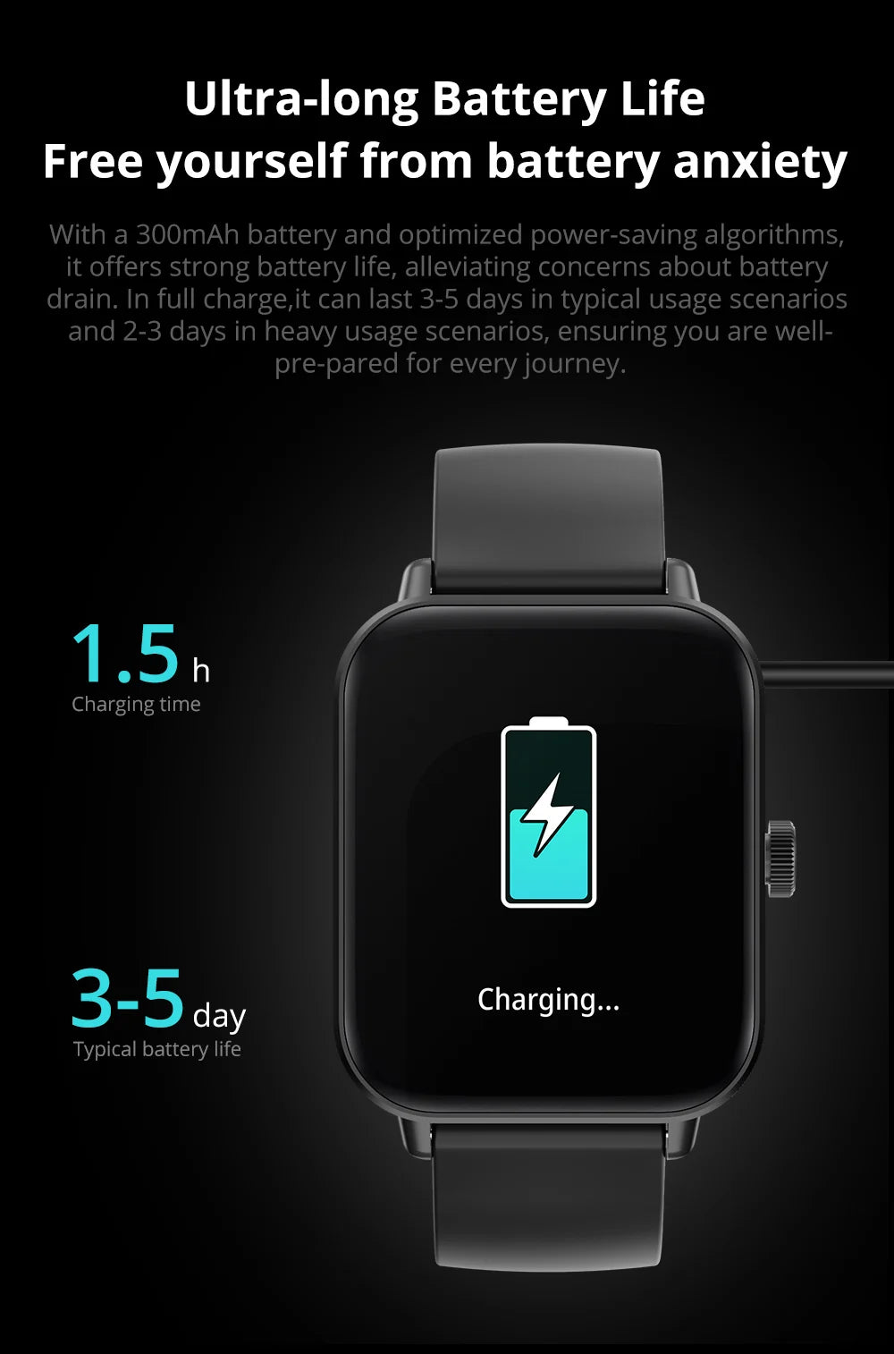 COLMI P81 Voice Calling Smart Watch Ultra 1,9 Zoll Bildschirm 24H Gesundheitsmonitor 100+ Sportmodi, Bluetooth Smartwatch Männer Frauen