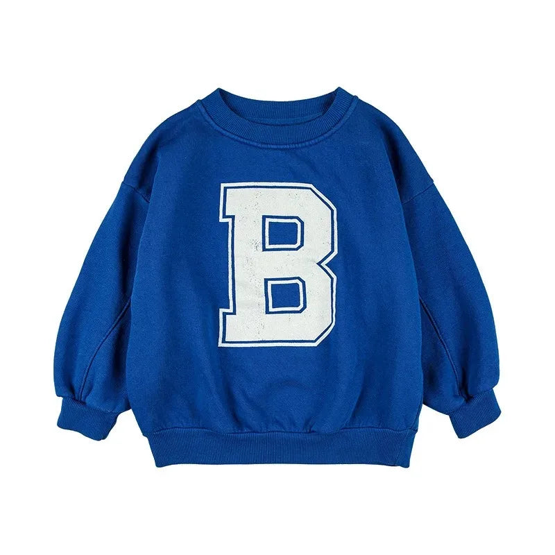 Koreanische INS 2024 kinder Herbst Winter Lange Hülse O-ansatz Sweatshirt Nette Tops für Mädchen Und Jungen Baby Pullover Kinder Kleidung