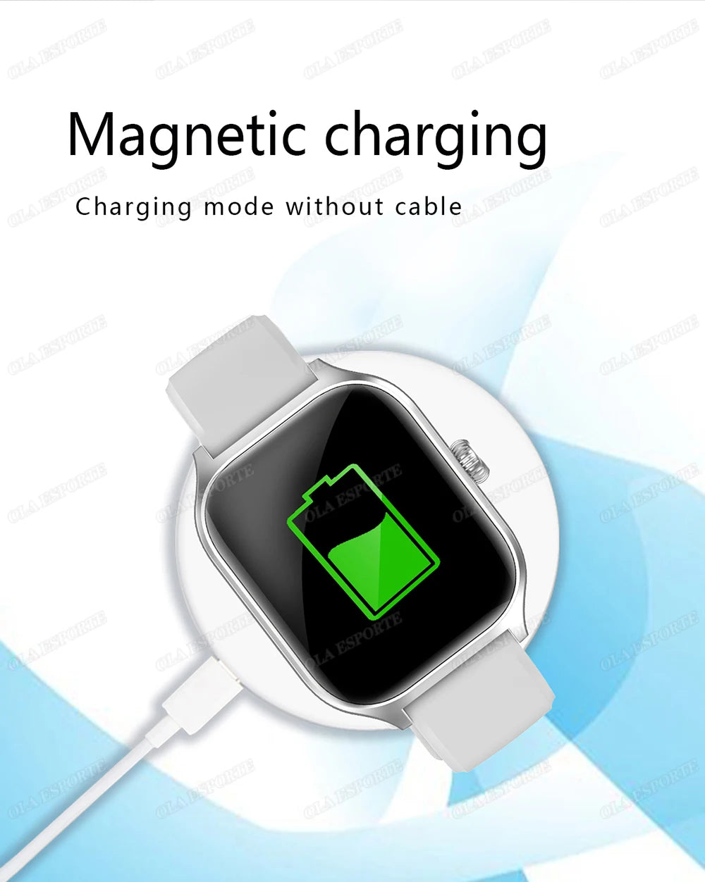 Smart Watch für Android IOS Uhren 1,83 Zoll HD Display Bluetooth Anruf Nachricht Alarm Musik Sport Modus Smartwatch Männer Frauen Geschenk