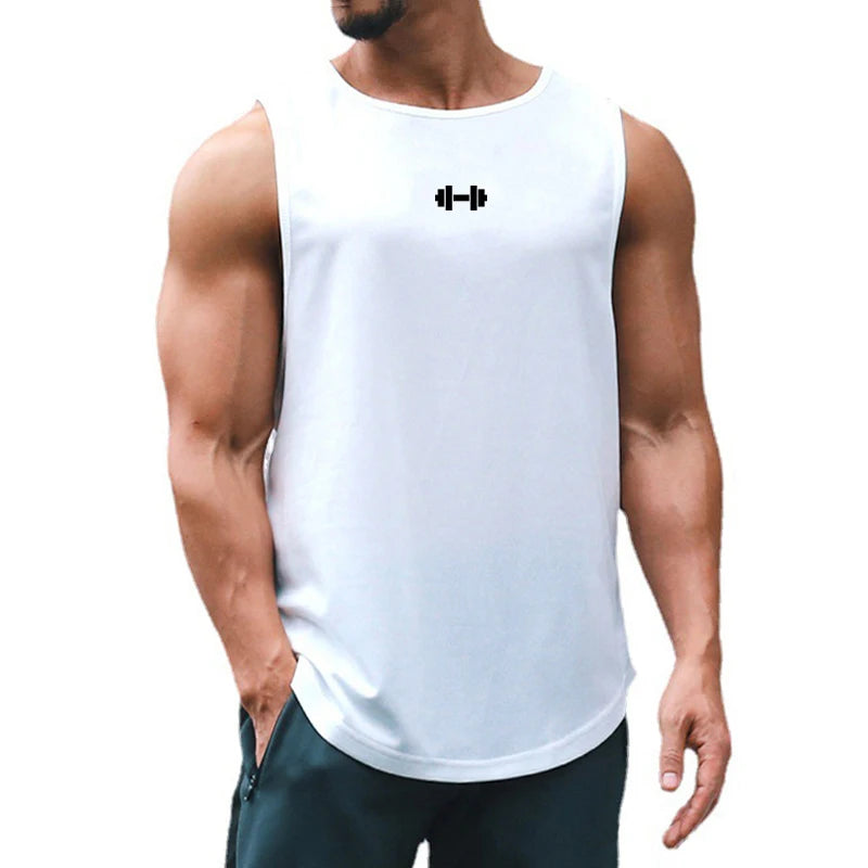 Sommer männer Gym Tank Top Fitness Training Kleidung Schnell trocknend Lose Bodybuilding Ärmelloses Shirt Männer Mode Basketball Weste