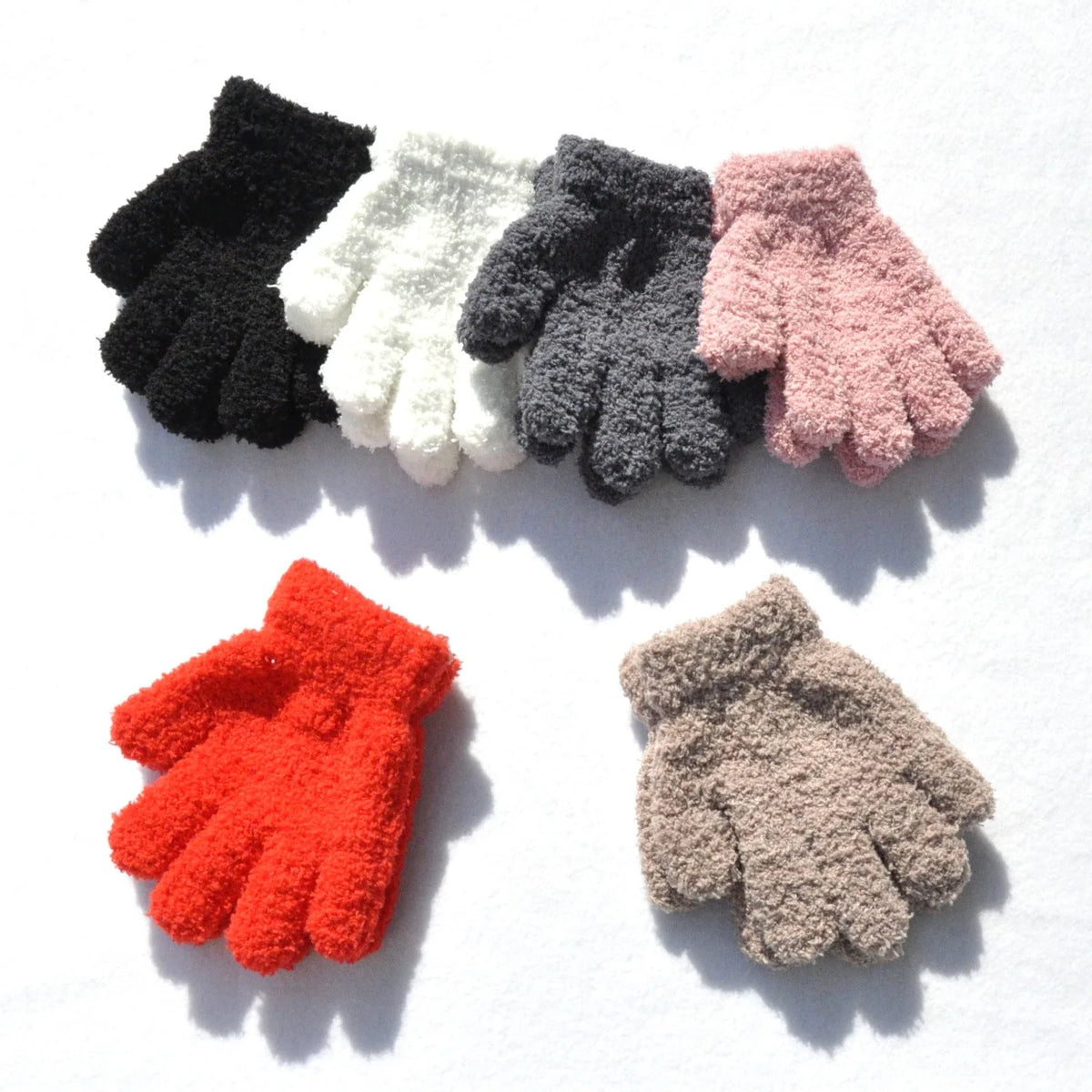 Kinder Handschuhe Für 3-6 Jahre Alte Winter Kinder Korallen Fleece Verdicken Baby Plüsch Pelzigen Volle Finger Handschuhe Weichen handschuhe Warm Halten